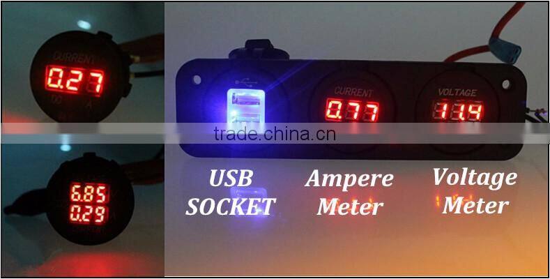Waterproof digital ammeter for car 12V 24V