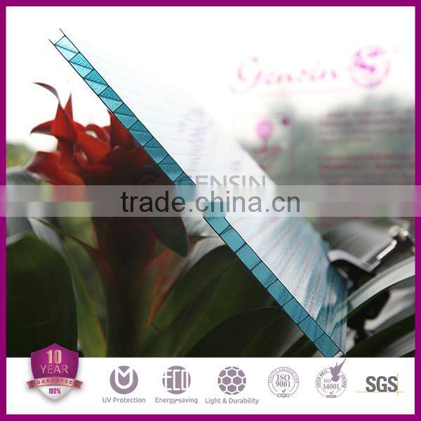3mm 4mm 6mm 8mm 10mm 10 years warranty 2 Layers uv coat Polycarbonate Sheet /PC Sun Sheet /Plexglass Sheets