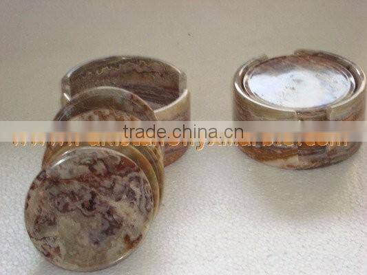 Factory Price wholesale ONYX COASTER SETS