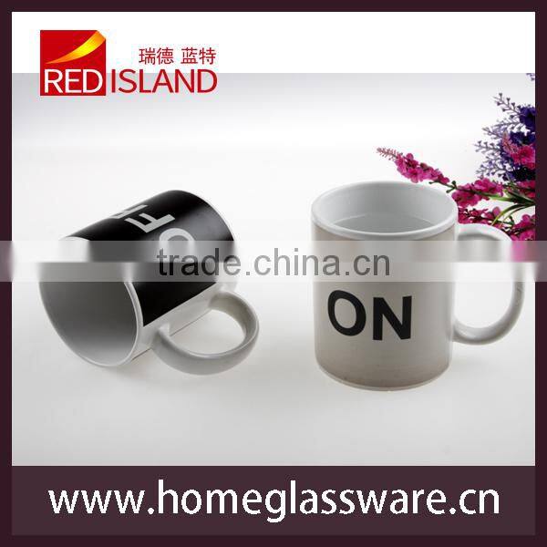 11oz Creative Switch Temperature On Off Color Changing Mug Magical Ceramic Coffee Cup