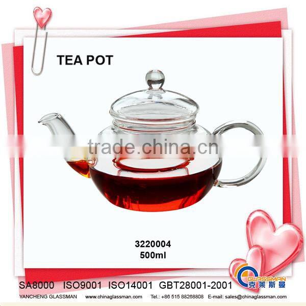GLASS TEA POT 3220002 HEAT RESISTANT GLASS CUP