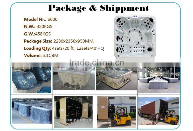 Happy family massage hot tub for 1~6 perosn China SPA manufacturer