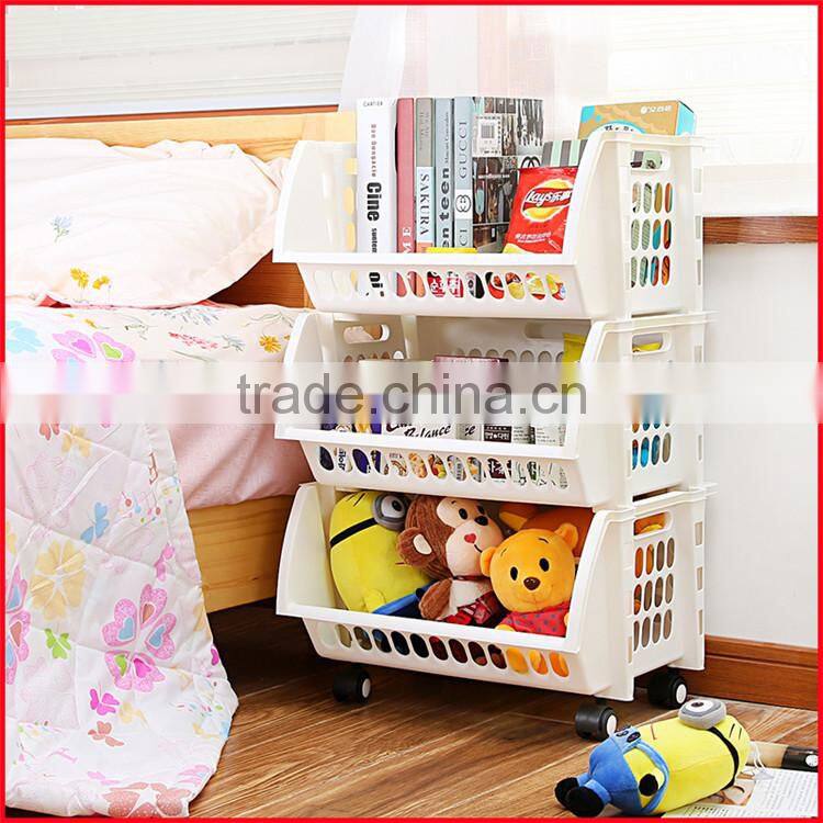 Plastic Stacking Stackers Storage Baskets Veg Rack 3 Tier Vegetable