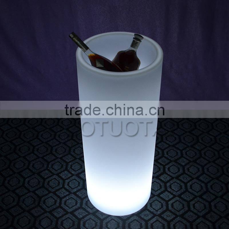 LED remote control ice bucket/ plastic led light flower pot LTT-CF09