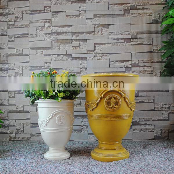 2015 New Concept fiberglass gold or white Garden Planter for Sale
