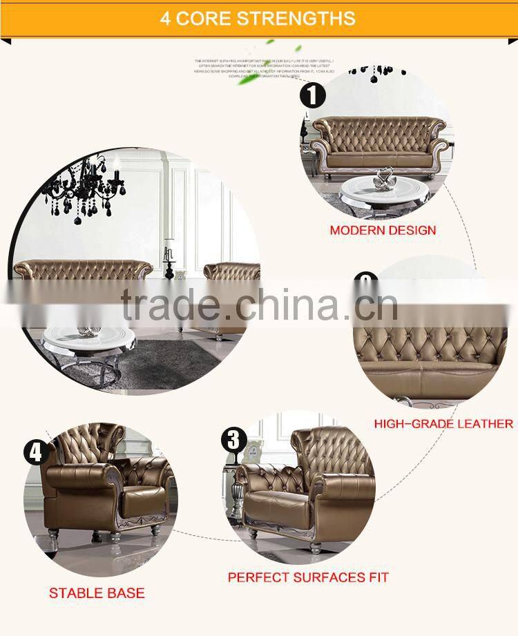 EF-001 Modern Genuine Leather Furniture Living Room Sofa Set