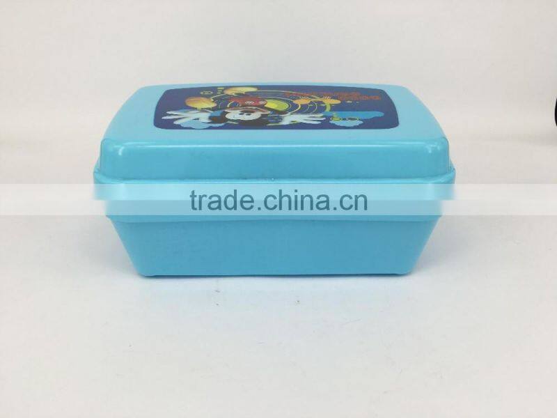 Kids Plastic rectangle PP material children's lunch box/plastic food container