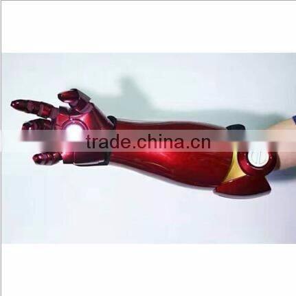 New arrival cool ironman arm 1:1 wearable MK7 Flashing Light Arm gloves,Cosplay Costume Remote Control Gloves With LED Light