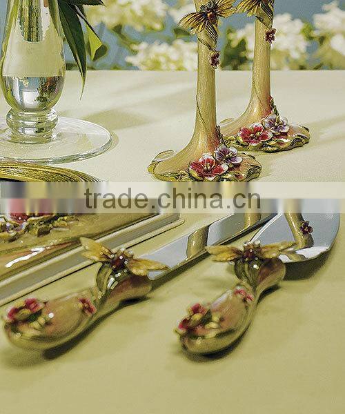 dragonfly decorative stainless steel cake server cake knife wedding cake accessory