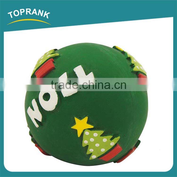 Hot selling pet toys green Christmas tree ball Christmas dog toy set