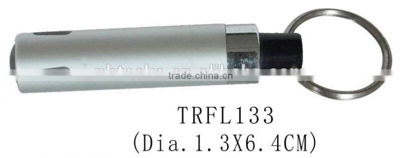 High quality portable aluminium pocket LED flashlight with key ring