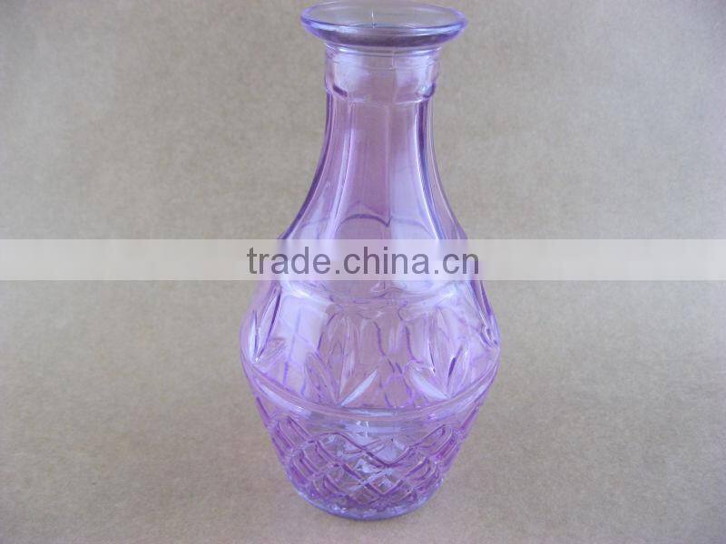 colored glass vase / glass flower vase