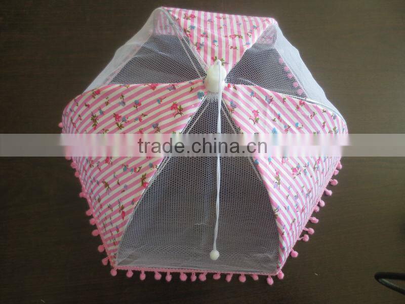 kitchen food cover/cake cover/fruit cover with Fur Ball lace