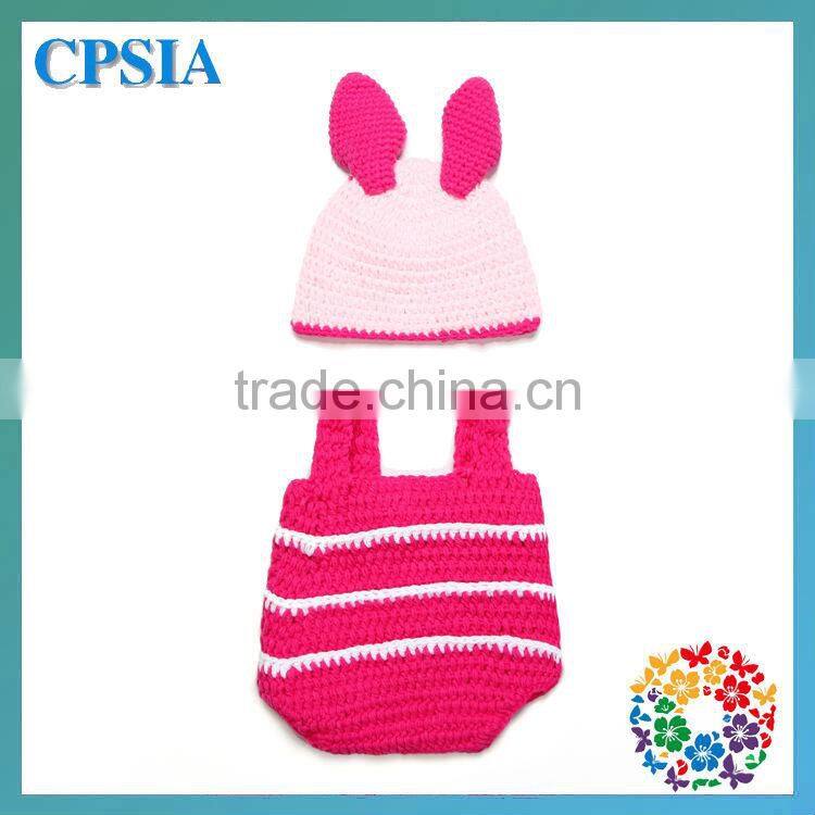 Handmade soft crochet animal knitted newborn warm hats