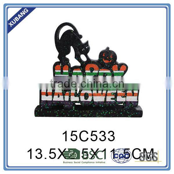 cheap good quality happy halloween cat wall decor