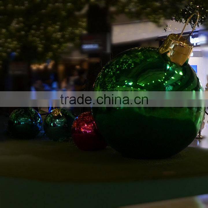 Giant fiberglass shiny Christmas ball decoration
