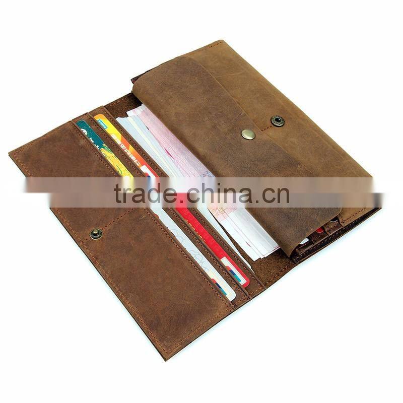 New Custom men's Italian Vegetable Tanned Leahter Passport Cover