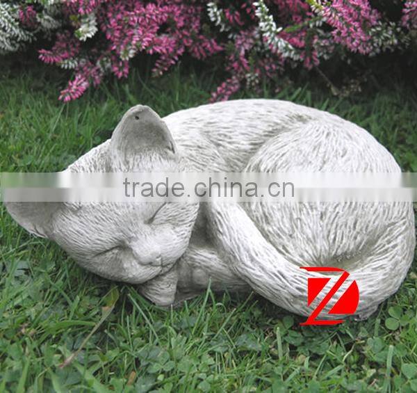 sleeping granite cat garden sculpture