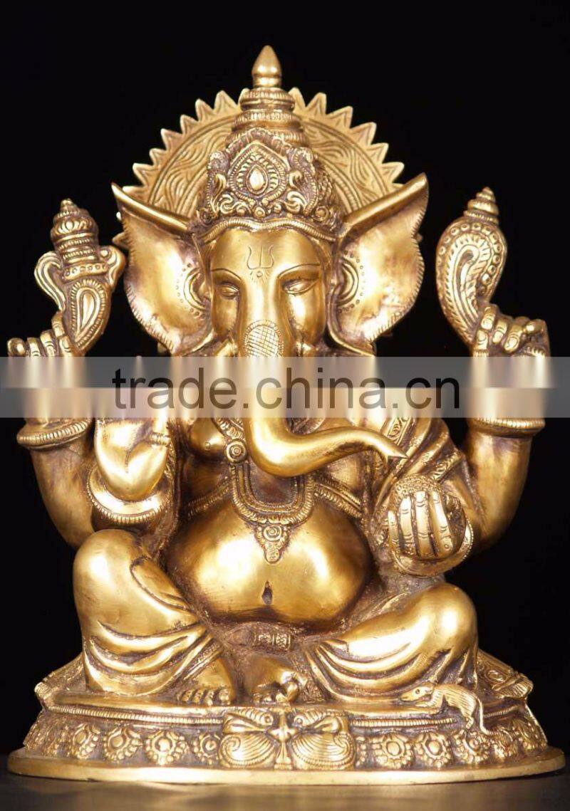 wholesale buddhist altar table metal craft ganesh statues for sale