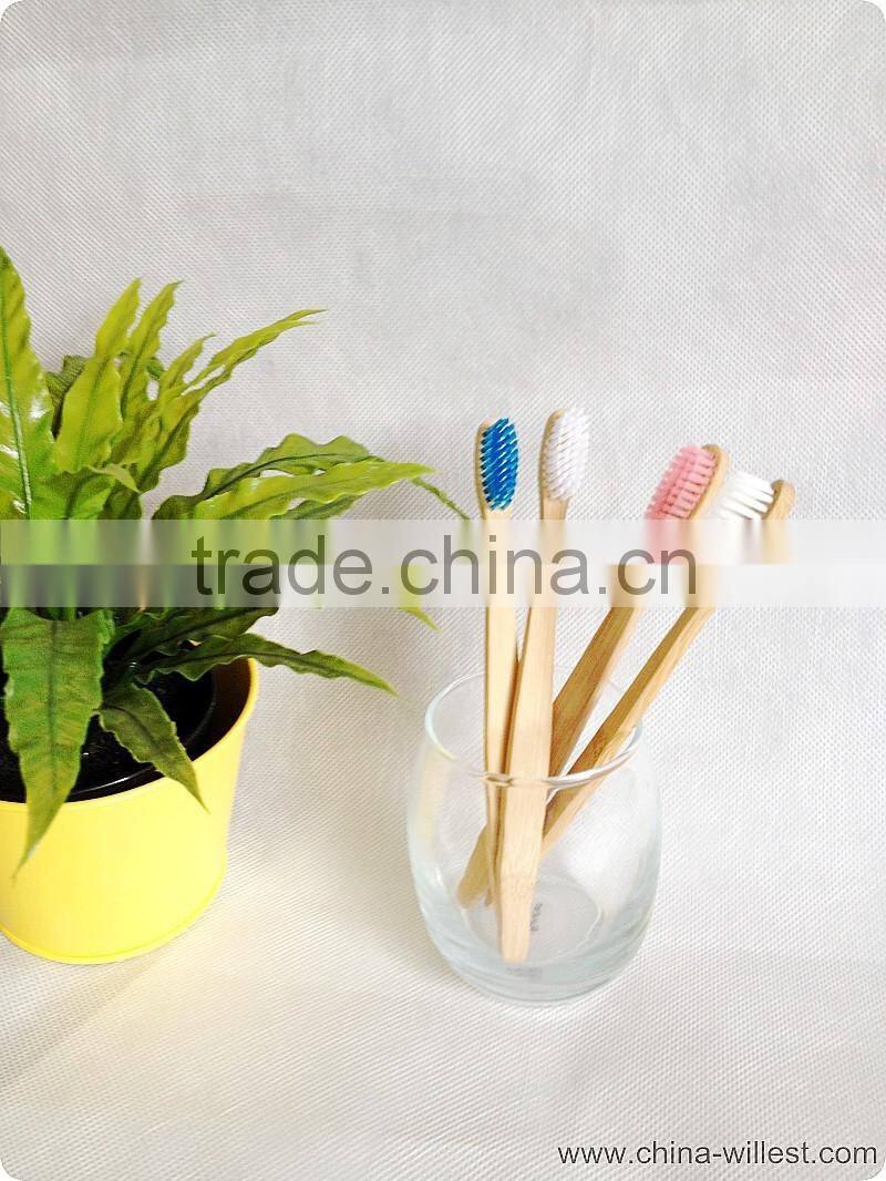 adult bamboo toothbrush with soft bristle
