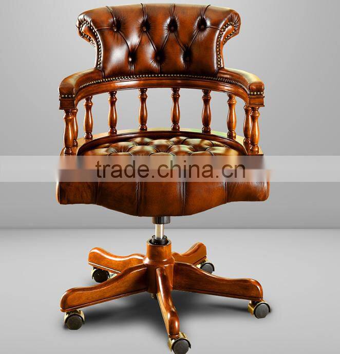 Vintage English Regina Style Office Writing Desk made of Solid Wood BF11-08223b