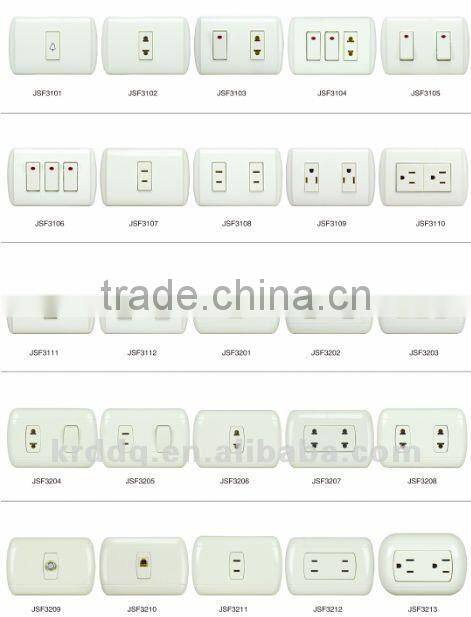 multiple smart wall mounted panel power socket plug with gang switch