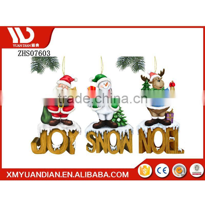Gift Craft 2017 Trending Products Hanging Decoration Items Polyresin Personalized Christmas Ornaments