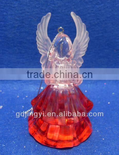 Dongguan Acrylic LED RBG light hanging small angel figurines ornament