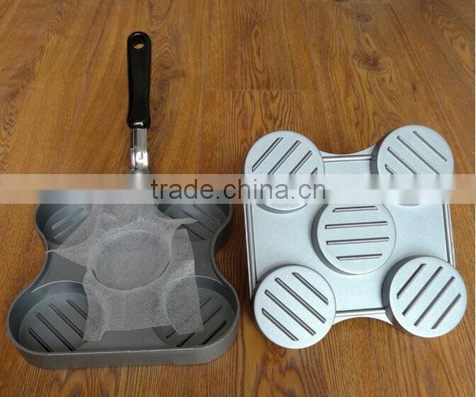 5 section casting aluminum hamburger press match wax disc paper
