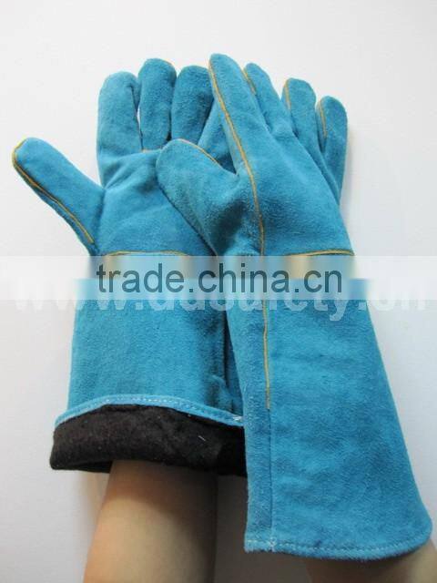 DDSAFETY 2017 Guante De Soldadura Green Cow Split Welding Safety Gloves