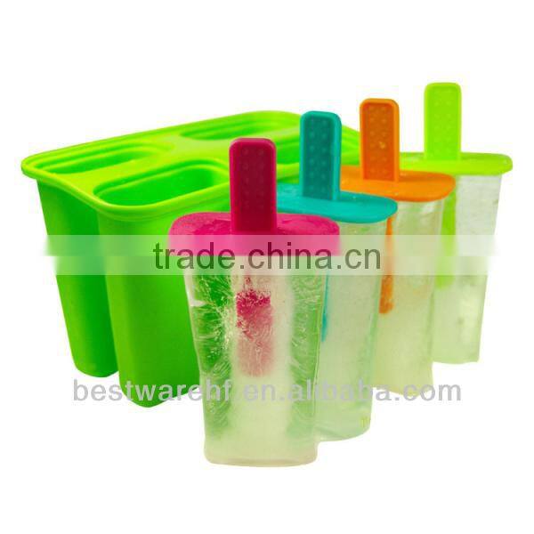 silicone molds for ice popsicle 4 cavities silicone ice cream popsicle molds
