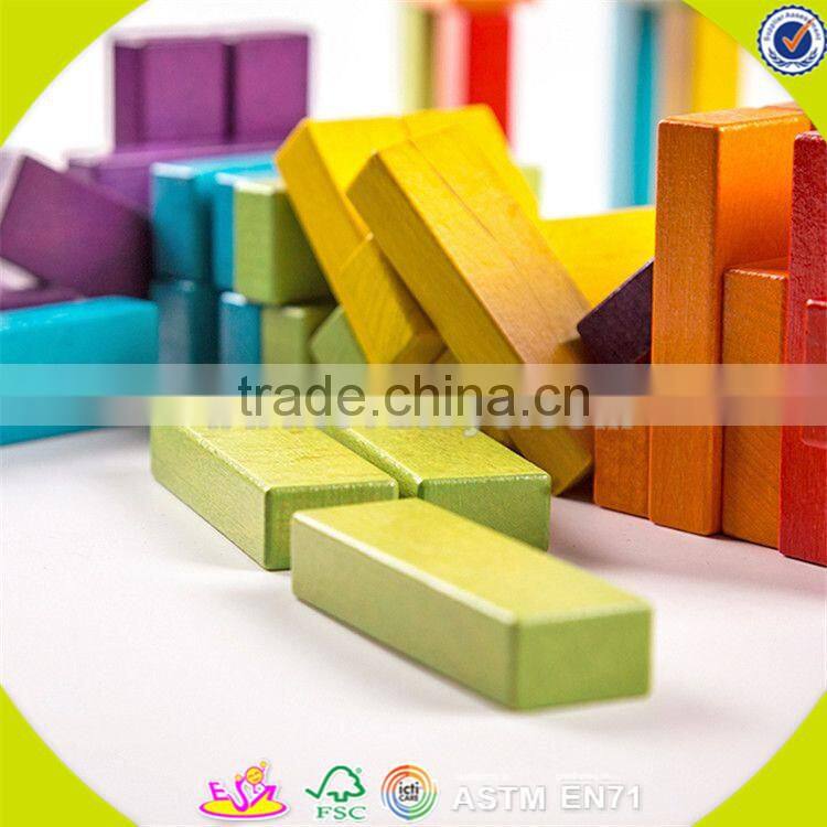 Wholesale intelligent wooden baby building blocks toy creative wooden baby building blocks toy for fun W13D143