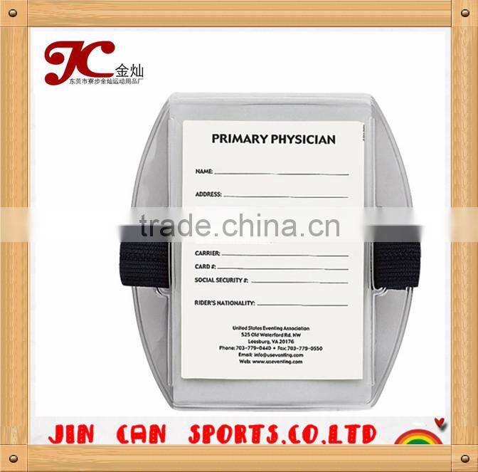 customized fabric reflective armband ID badge holder