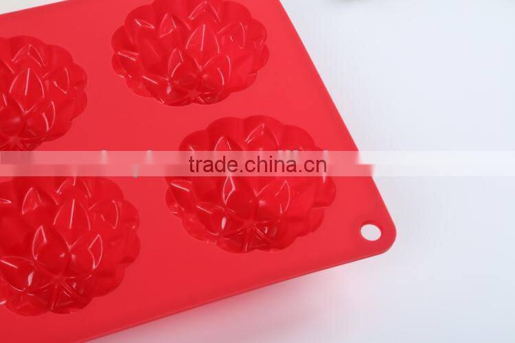 Flower muffin mold, food grade silicone microwave cake pan,cupcake mold