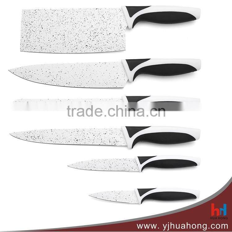 Wholesale White Dot Pattern Coating Kitchen Knife Set