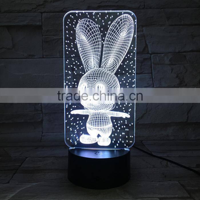 UCHOME Acrylic 7 Colorful 3D Illusion Night Light Bluetooth Speaker 3D Night Light