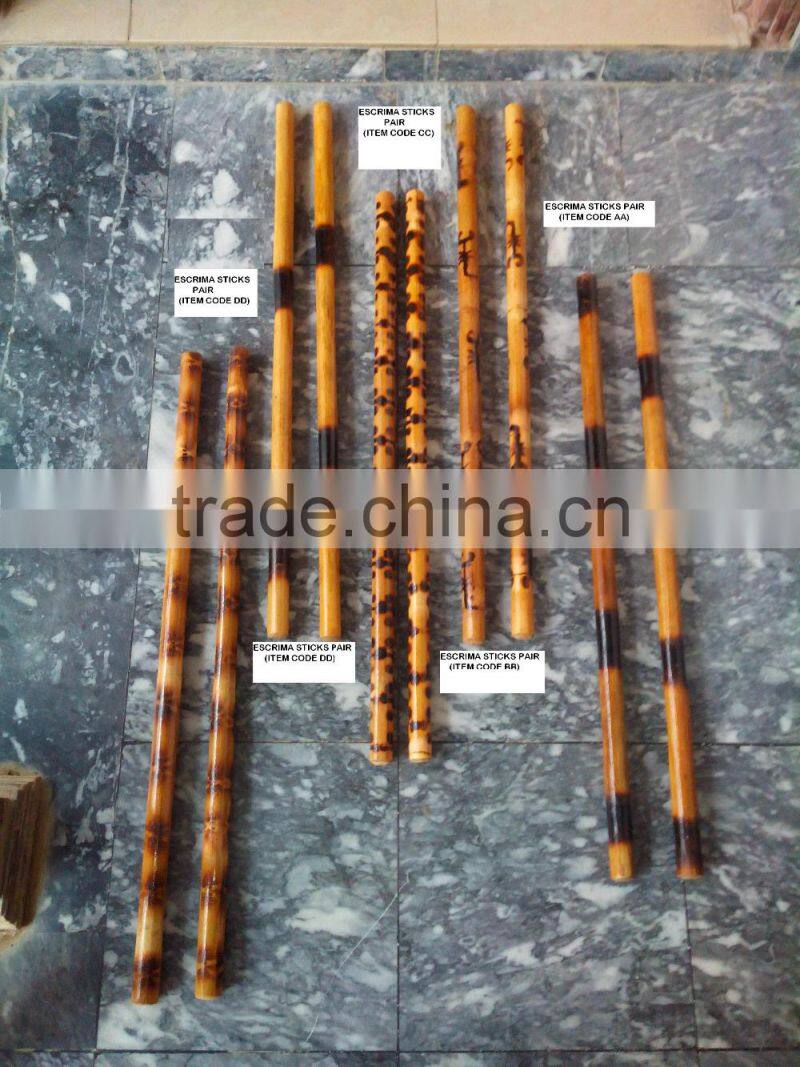Ultimate Bamboo Escrima Martial Arts Lightweigh Filipino Arnis Stick Kali 1" x 28" Fighting Sticks