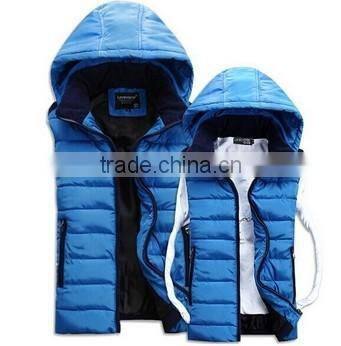 Sleeveless Jacket 2017 Autumn Winter Casual Hooded Vests Men women High Quality Cotton-padded Waistcoat Lover Vest Winter