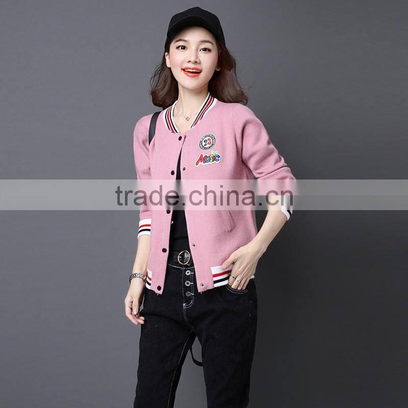 New fashional wholesale blank softshell ski jacket womens cotton baseball jacket