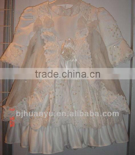 Girl stylish flower white dress