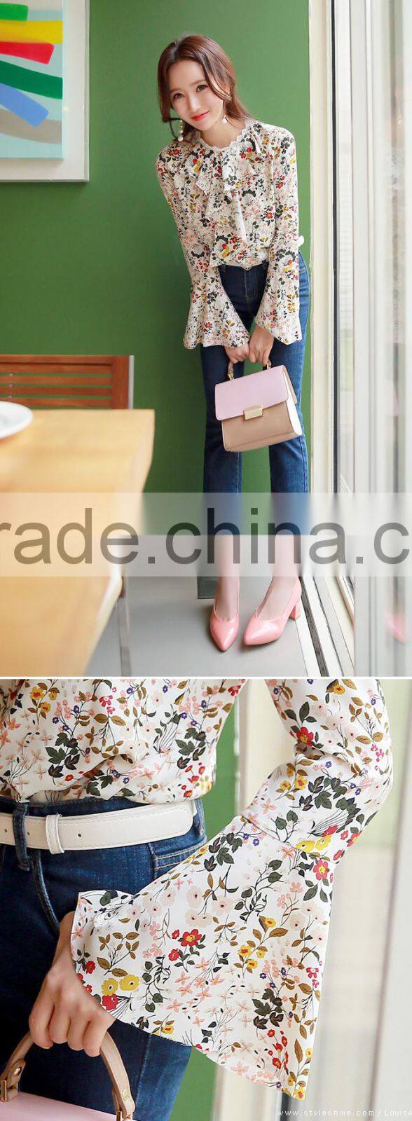 2017 summer print tunic tops long sleeve womens shirts