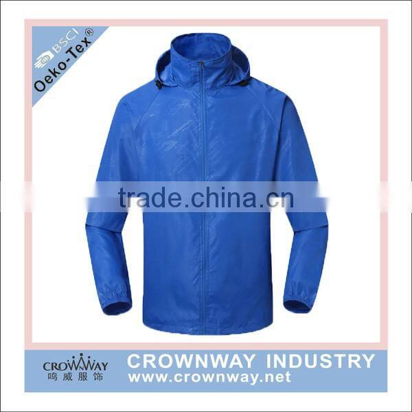 wholesale customized design hooded parkour windbreaker running jacket