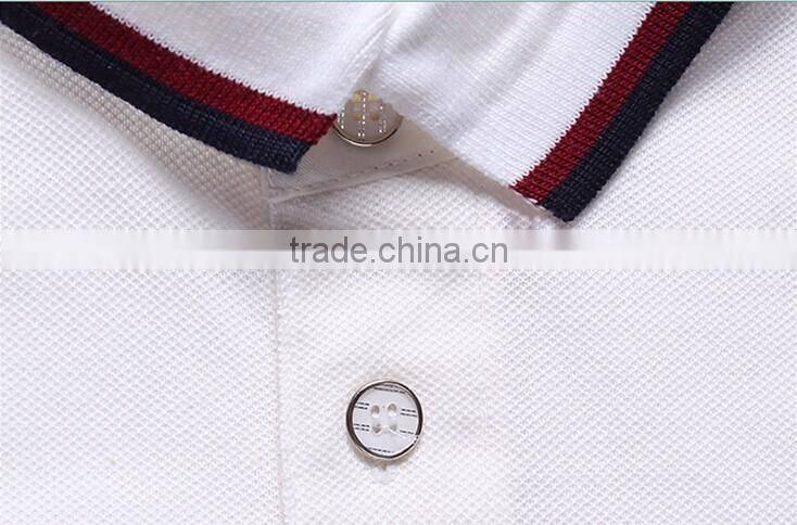 100% polo t-shirt design color combination mens polo collar striped t shirt