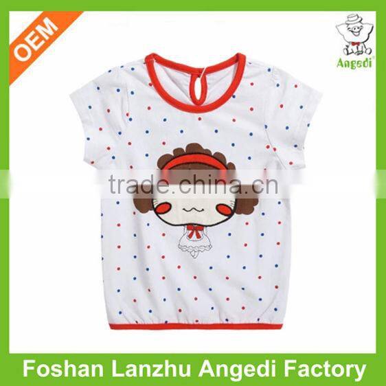 OEM/ODM customized made soft baby's s/s knitted t shirt with water base print
