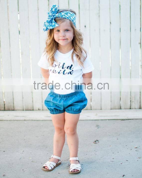 Zebra stripe headband with plain black cotton bloomer set new born baby clothes