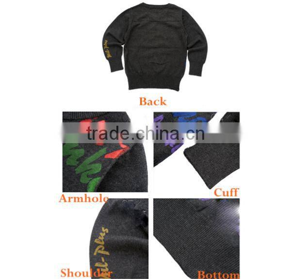 2015 colorful knitting pattern child clothing autumn