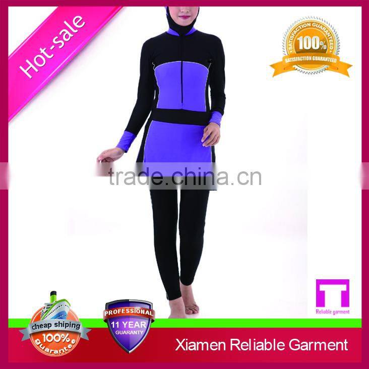 Includes non removable head cover girls muslim swimwear