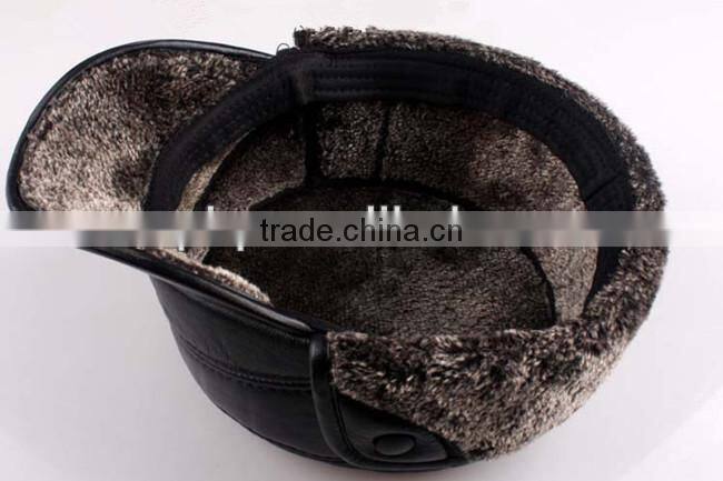 fashionable genuine leather woman hat cap