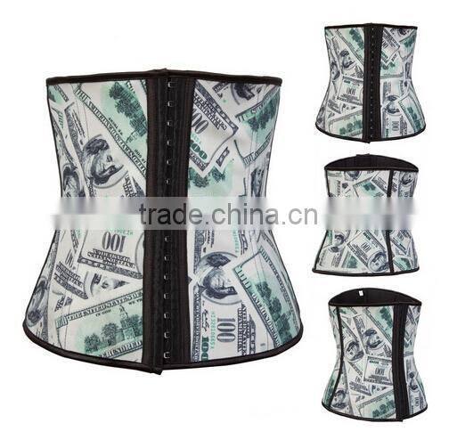2017 New 9 Steel Boned ladies high quality latex Waist Trainer Corsets