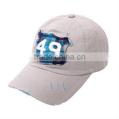 OEM Worn-out Stiching Baseball Caps Wholesale Torn Baseball Caps
